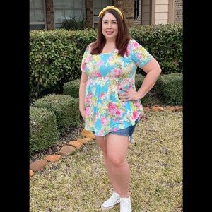 Baby Doll Floral Top - plus